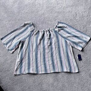 💚NWT Angels 100% cotton lightweight blouse size 3X